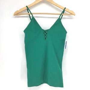 Free People Green Crossfire Seamless Camisole NWT